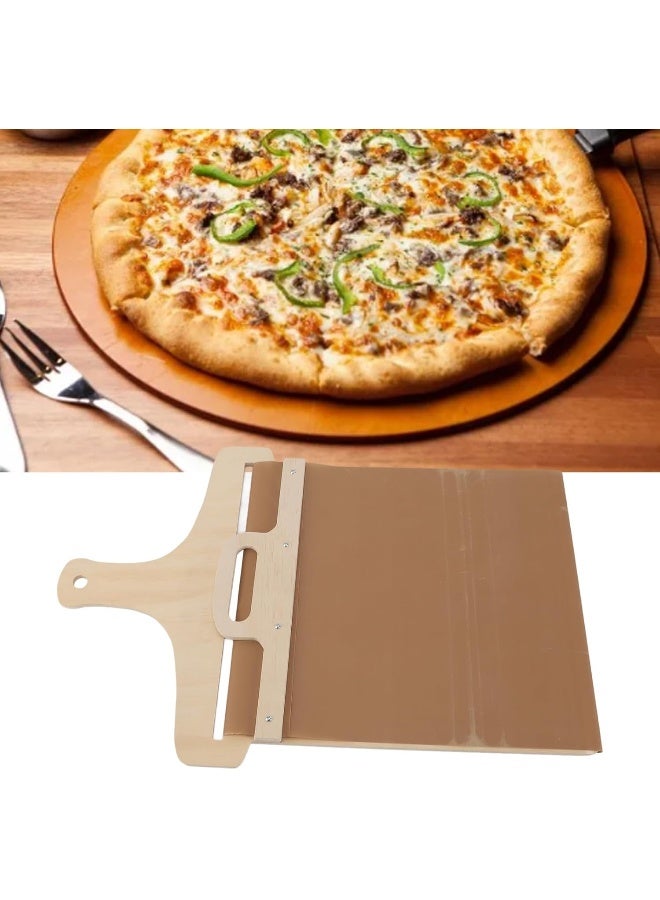 BusoTh Wooden Pizza Peel, Sliding Pizza Peel Effortless Pizza Handling with Wooden Handle, Non Stick Paper Sheet Oven Specific Functionality Easy to Clean for Indoor Outdoor Ovens - Image 3
