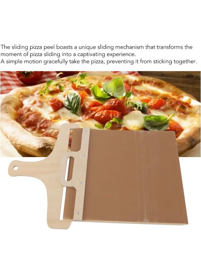 BusoTh Wooden Pizza Peel, Sliding Pizza Peel Effortless Pizza Handling with Wooden Handle, Non Stick Paper Sheet Oven Specific Functionality Easy to Clean for Indoor Outdoor Ovens - Image 2