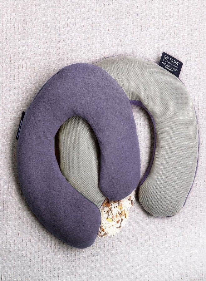 TARA Spa Therapy Herbal-Ease Aromatherapy Pillow Gift Bag Set, Neck + Silk Eye Pillow, Slate Gray - Image 4