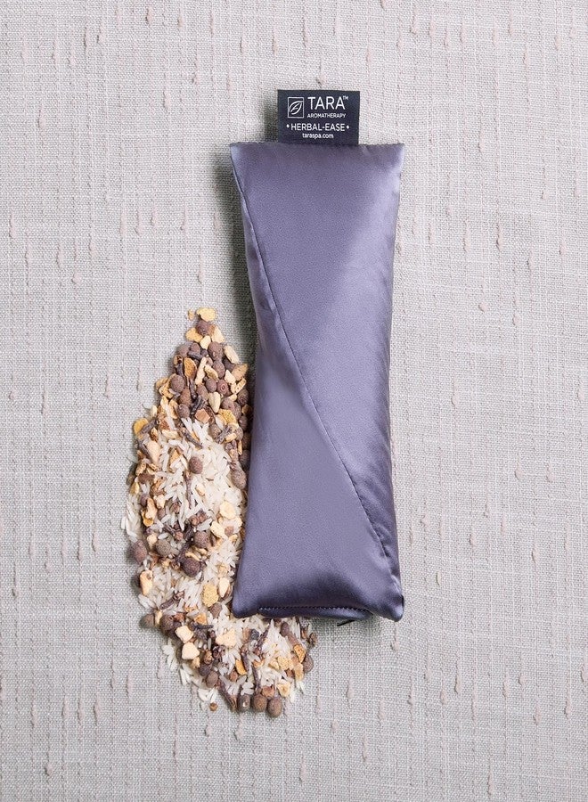 TARA Spa Therapy Herbal-Ease Aromatherapy Pillow Gift Bag Set, Neck + Silk Eye Pillow, Slate Gray - Image 5
