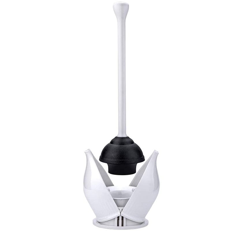 YANXUS YANXUS Toilet Plunger Hideaway Toilet Plungers with Caddy Plungers for Bathroom with Holder Heavy Duty Toilet Plunger with Holder  White 
