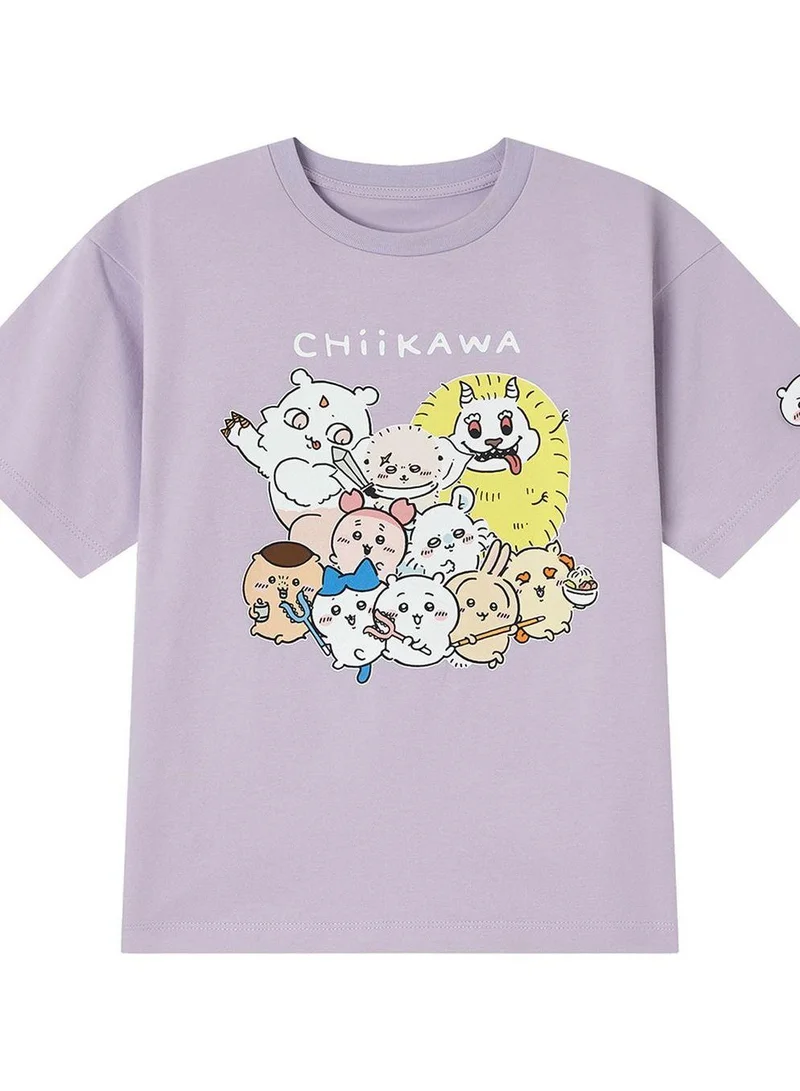 Giordano  Kids' Chiikawa Orchid Petal Soft Relaxed Graphic Tee  | Best Price UAE