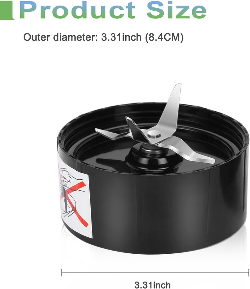 QUIENKITCH QT 2X Cross Blades compatible with Magic Bullet 250W MB1001 Series With Gaskets Replacement Blender Part - Image 2