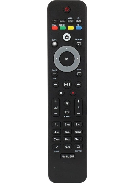 Philips 32Pfl9604H/12 Compatible LCD TV Remote Control