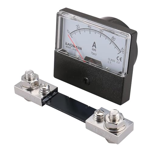 Baomain DH-670 DC 100A Analog Amp Panel Meter Current Ammeter with 75mV Shunt - Image 1