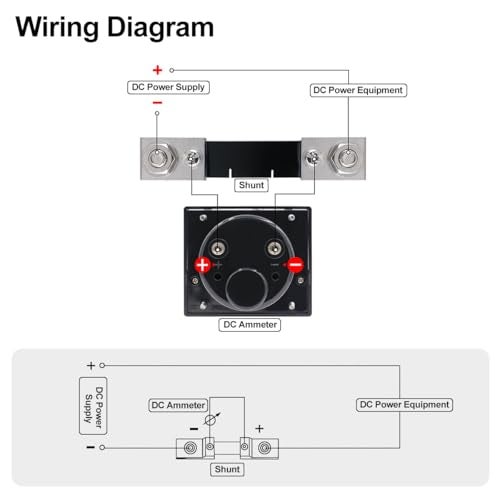 Baomain DH-670 DC 100A Analog Amp Panel Meter Current Ammeter with 75mV Shunt - Image 3