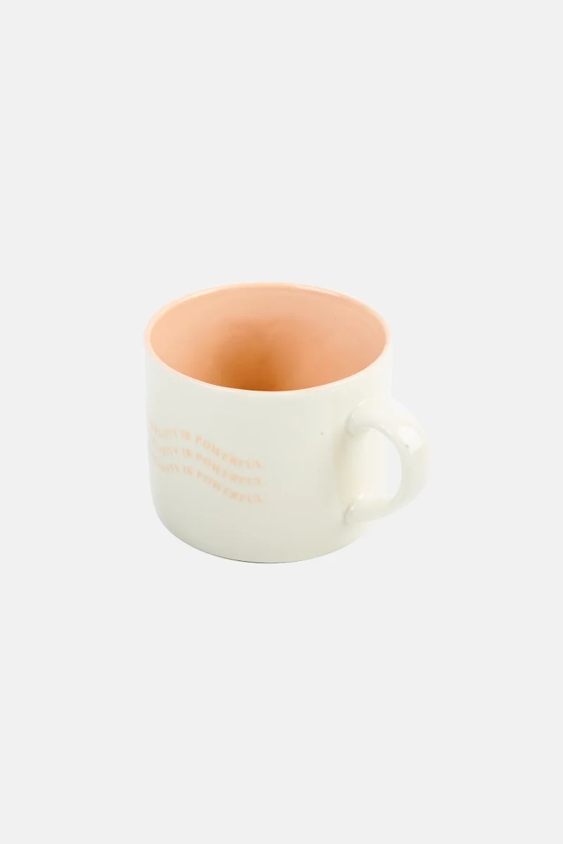 Muy Mucho Two-tone Message Mug 350ml, Off White
