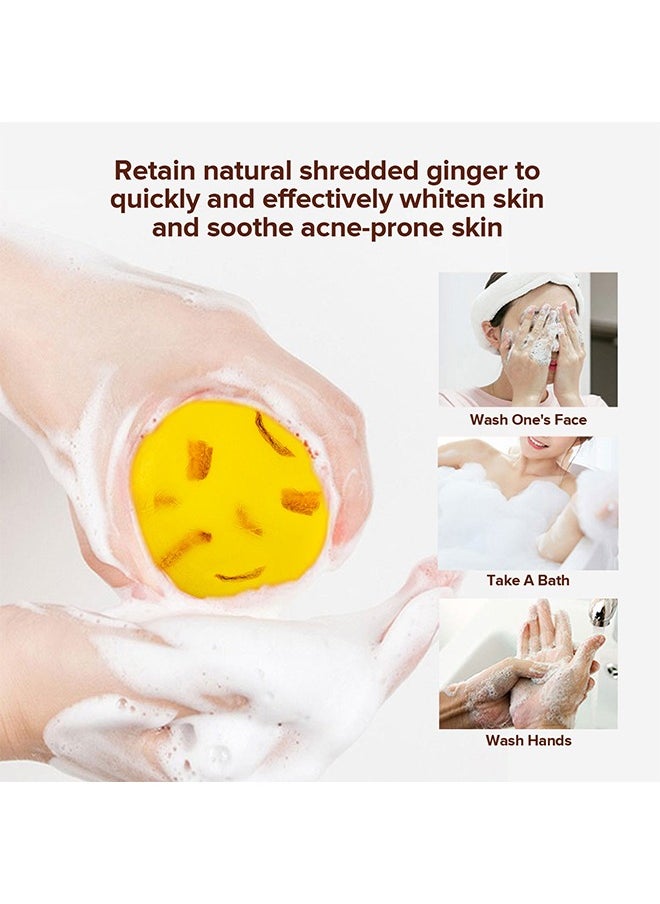 Lanthome Turmeric Soap-Dark Spot Removing Soap, Face and Body Turmeric Soap, Whitening Turmeric Soap for Acne and Dark Spots,  Acne Facial Turmeric Acid Soap  - Image 4
