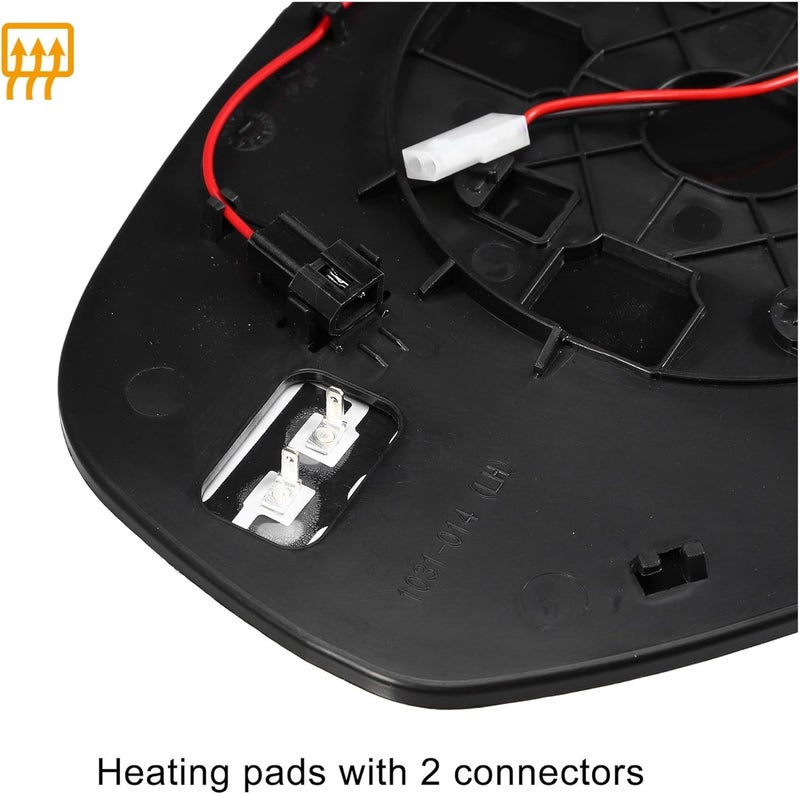 زجاج مرآة جانبية لباب GMC Sierra 3500 HD (2007-2014)، عدسة مرآة الرؤية الخلفية للسيارة، زجاج مرآة جانبية للباب، إكسسوارات سيارة، الجانب الأيمن - Image 5