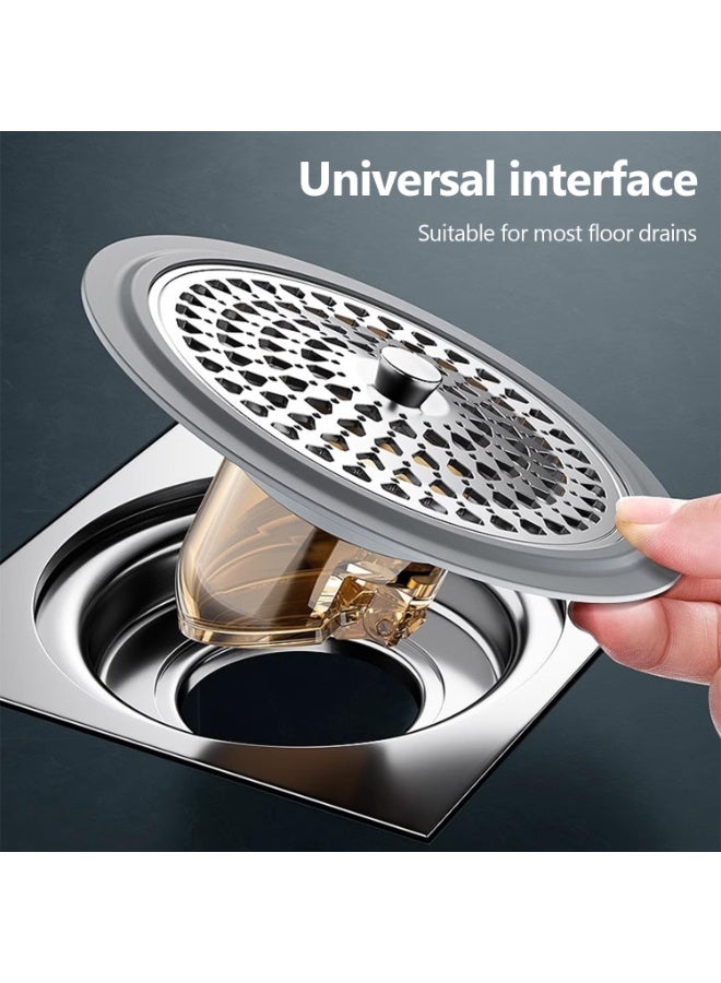 JAKTK Magnetic Shower Drain Strainer, Hair Strainer, Shower Stainless Steel, 77 mm Anti-Odour Sink Strainer, Kitchen Sink Strainer, for Bathroom, Bathtub and Kitchen - Image 5