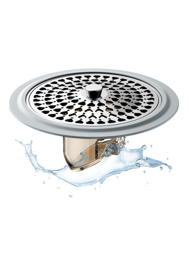 JAKTK Magnetic Shower Drain Strainer, Hair Strainer, Shower Stainless Steel, 77 mm Anti-Odour Sink Strainer, Kitchen Sink Strainer, for Bathroom, Bathtub and Kitchen - Image 1