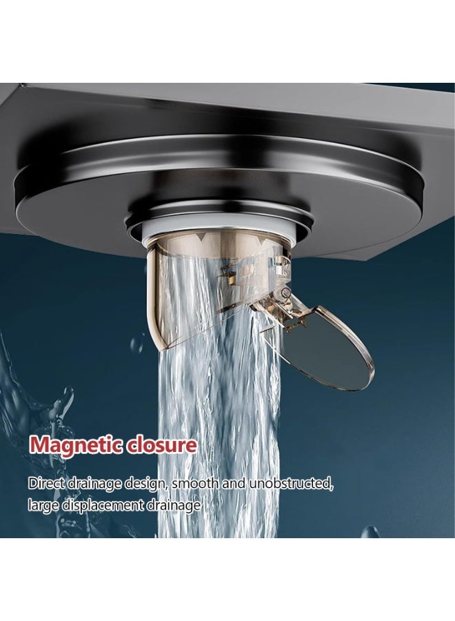 JAKTK Magnetic Shower Drain Strainer, Hair Strainer, Shower Stainless Steel, 77 mm Anti-Odour Sink Strainer, Kitchen Sink Strainer, for Bathroom, Bathtub and Kitchen - Image 4
