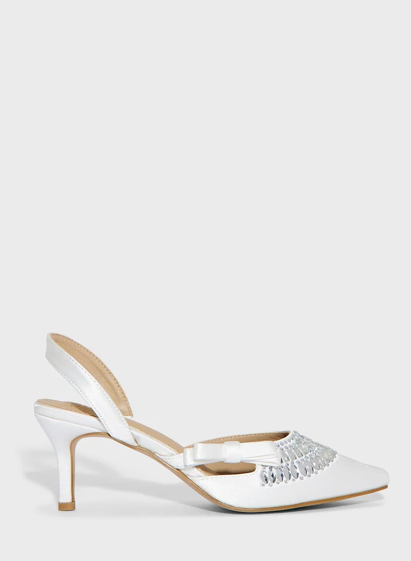 Ella Limited Edition Satin Diamante  Pump