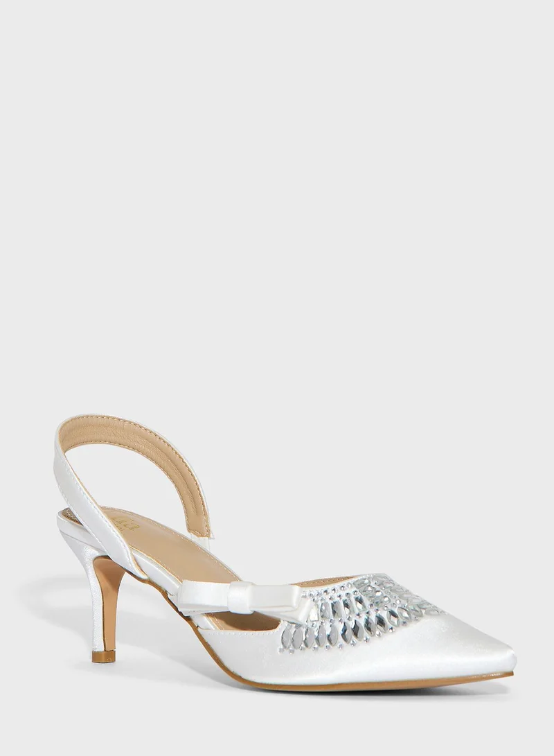 Ella Limited Edition Satin Diamante  Pump
