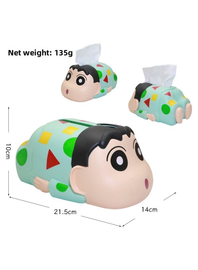 New Cartoon Crayon Small New Tissue Box Living Room Desktop Household Advanced Sense Paper Box Cute Small New Ornaments 