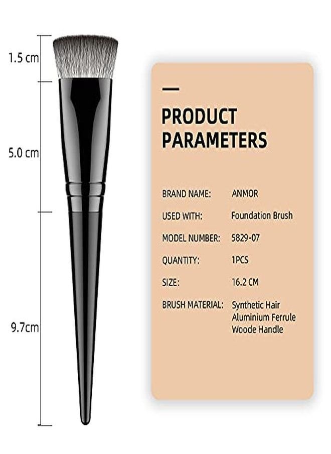 Flat Contour Brush, Professional Flat Top Detailed Contour Nose Contour Makeup Brush, Perfect For Sharp Lines Contouring Liquid Cream Blender Even Application, Luxurious Cruelty Free Nano-Fiber