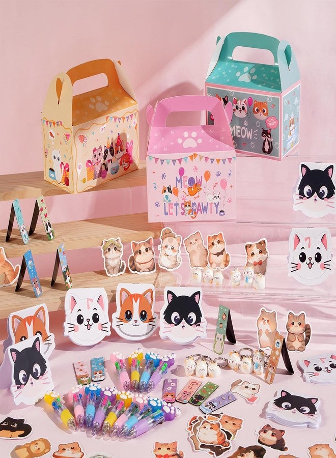 Vanblue 110 Pcs Cat Party Favors Set Return Gifts Bulk Cat Birthday Decorations for Kids Girls Classroom School Reward Gift Prizes Goodie Bag Stuffers - Image 2