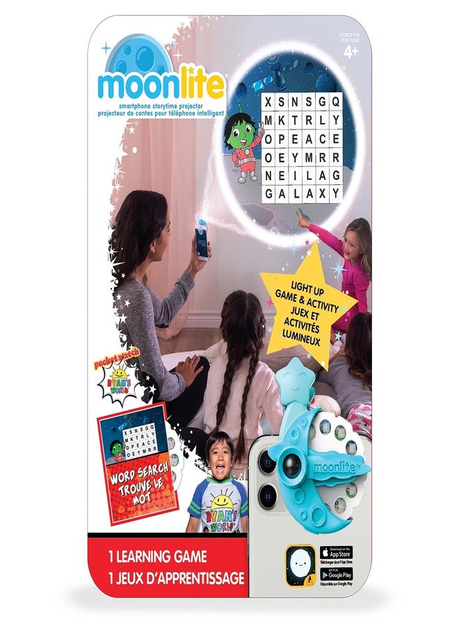 مونليت وقت قصة مونلايت - عالم رايان - البحث عن الكلمات - طريقة سحرية للقراءة معًا - جهاز عرض يُباع منفصلًا - قصة رقمية مع تأثيرات صوتية - هدايا تعليمية للأطفال من عمر سنة فما فوق - Image 2