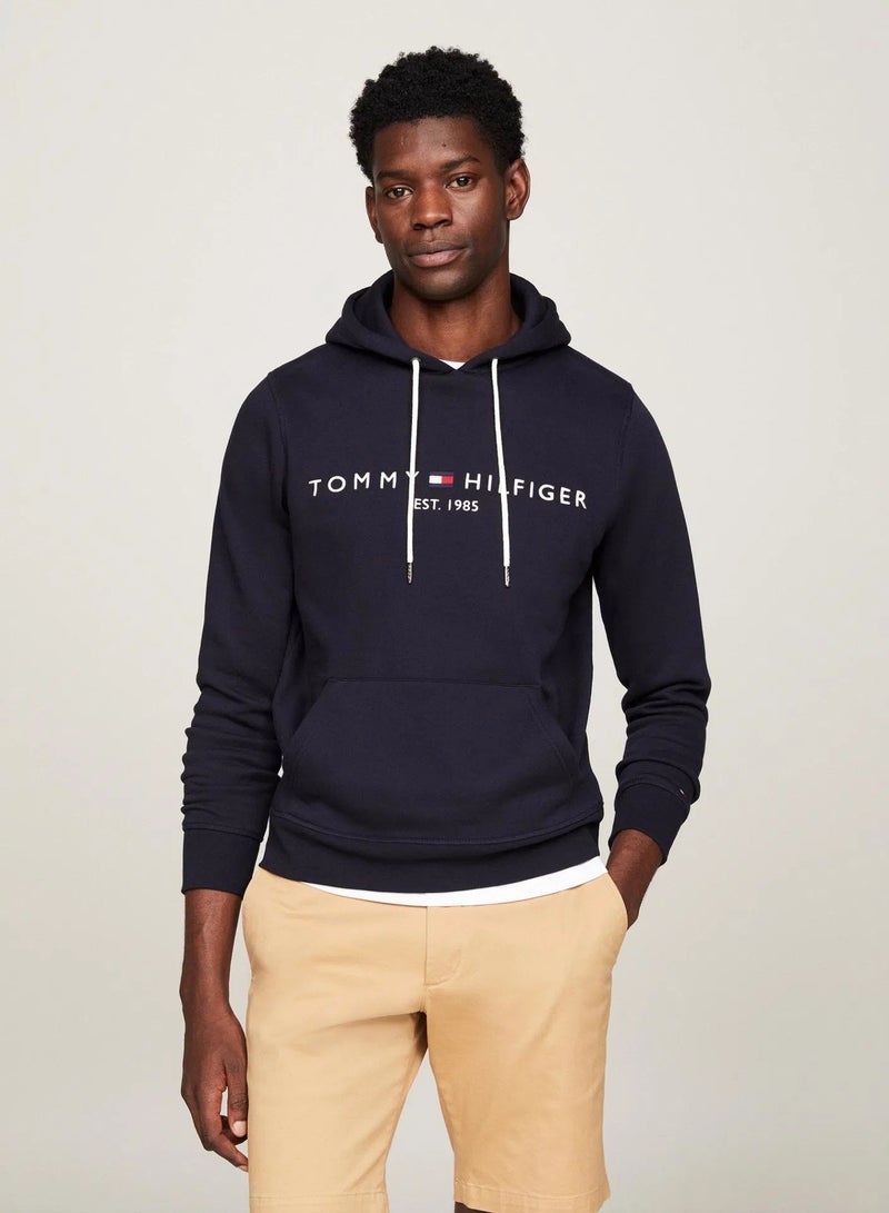 تومي هيلفيغر سبورت _بلوزة هودي بغطاء رأس من القطن العضوي من TommyHilfiger. اللون أسود  - Image 1
