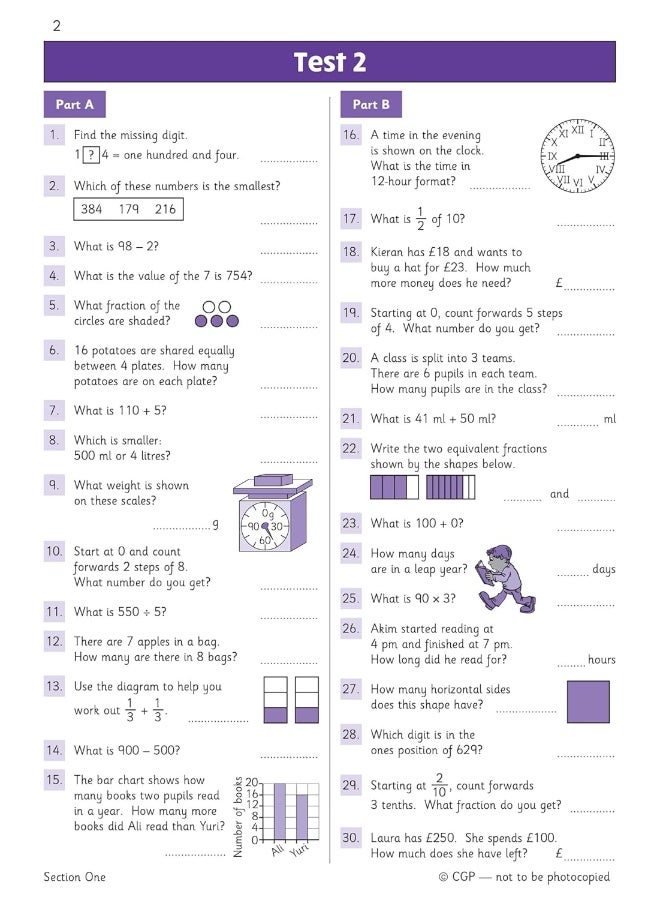 كتاب الأسئلة المستهدفة في الحساب الذهني للصف الثالث KS2 (يشمل إجابات عبر الإنترنت واختبارات صوتية) - Image 5