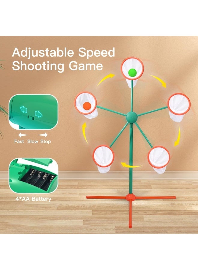 Zyler Shooting Game for Boys Kids 6 7 8 9 10 11 12+ Year Old- Outdoor & Indoor Big Windmill Target for Shooting Target Practice with 2 Toy Gun & 24 Foam Balls  - Image 5