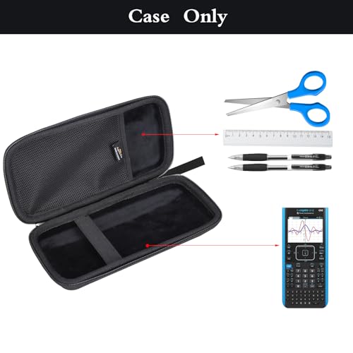 Aproca Case Compatible with Texas Instruments TI-Nspire CX II CAS Color Graphing Calculator, Storage Portable Bag for Accessories -Black (Case Only) - Image 2