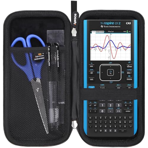 Aproca Case Compatible with Texas Instruments TI-Nspire CX II CAS Color Graphing Calculator, Storage Portable Bag for Accessories -Black (Case Only) - Image 1