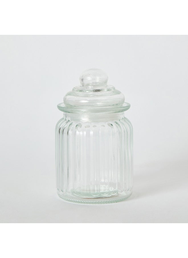 Home Box Essential Glass Ribbed Jar 300 ml  - Image 5