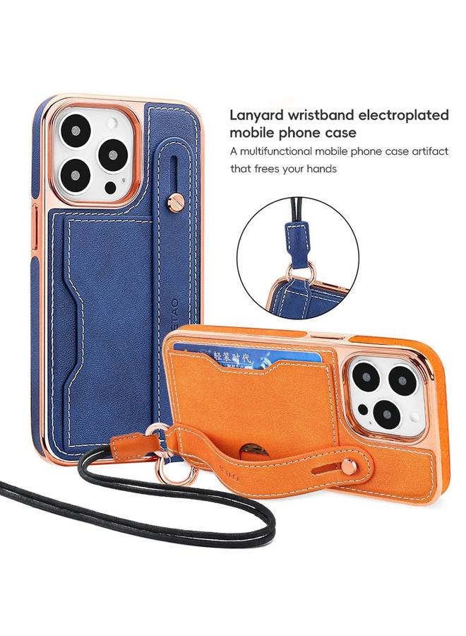 إيروريكس جراب لهاتف iPhone 13 مزود بفتحة بطاقة وسوار معصم وحزام - Image 4