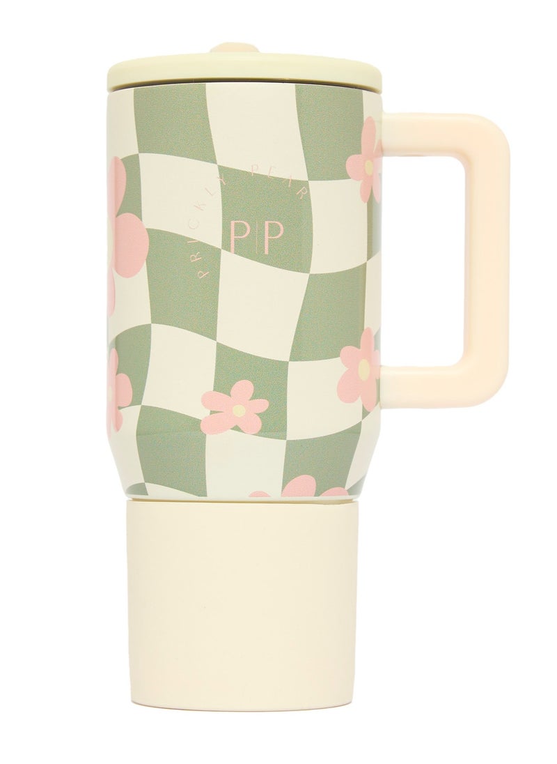Prickly Pear Stainless Steel Water Bottle 20 Oz Mini Hydrator Floral Gingham  - Image 2