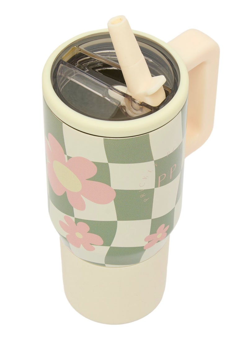 Prickly Pear Stainless Steel Water Bottle 20 Oz Mini Hydrator Floral Gingham  - Image 3
