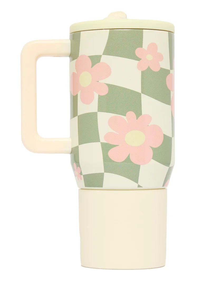 Prickly Pear Stainless Steel Water Bottle 20 Oz Mini Hydrator Floral Gingham