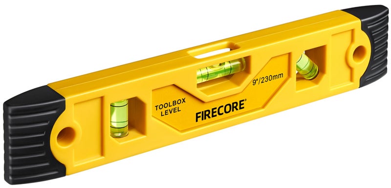 Firecore Torpedo Level Magnetic, Firecore 9 Inch Shockproof Small Leveler Tool with 3 Bubble Spirit Level 45 90 180 Degree, Construction Levelers for Hanging Pictures Install Shelf Home Renovation - Image 1