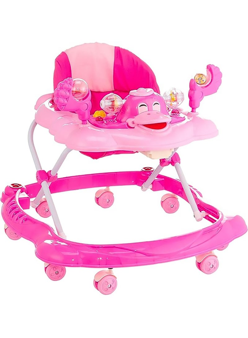 Kids Pedal Walker with Pull-Along Wheels, for Toddlers_pink