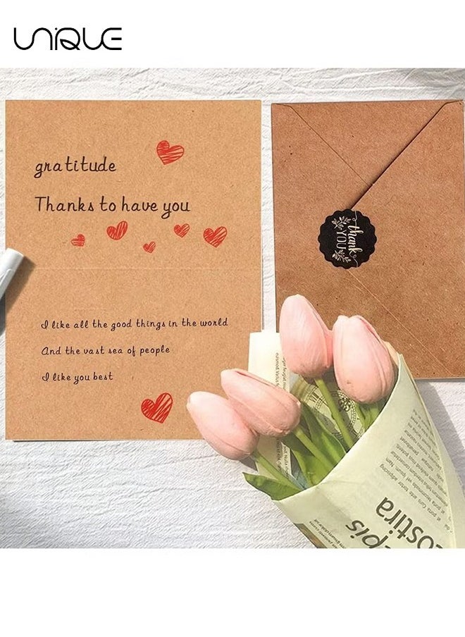 Unique 8 Sets of Thank You Cards with Envelope Thank You Greeting Cards and Stickers Perfect for Kids Teacher's Day Birthday Graduation Wedding Mother's Day etc  - Image 3