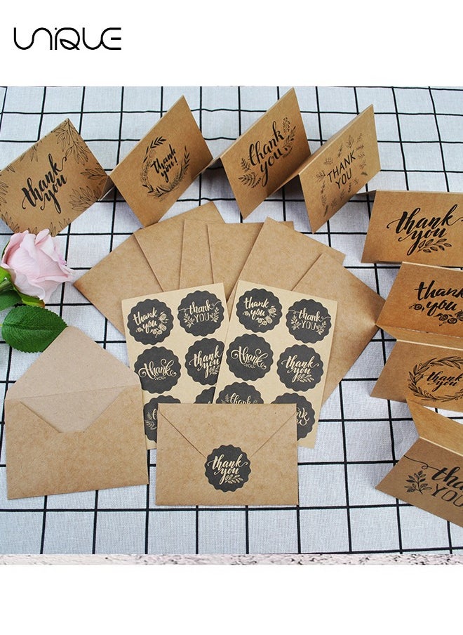 8 Sets of Thank You Cards with Envelope Thank You Greeting Cards and Stickers Perfect for Kids Teacher's Day Birthday Graduation Wedding Mother's Day etc