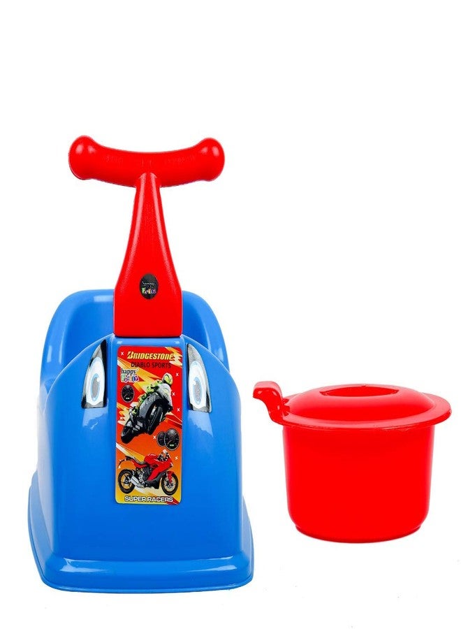 Zerya Toilet Trainer Baby Potty Seat 1234 Scooter Designed With Removable Bowl & Closing Lid Potty Seat (Blue) - Image 4