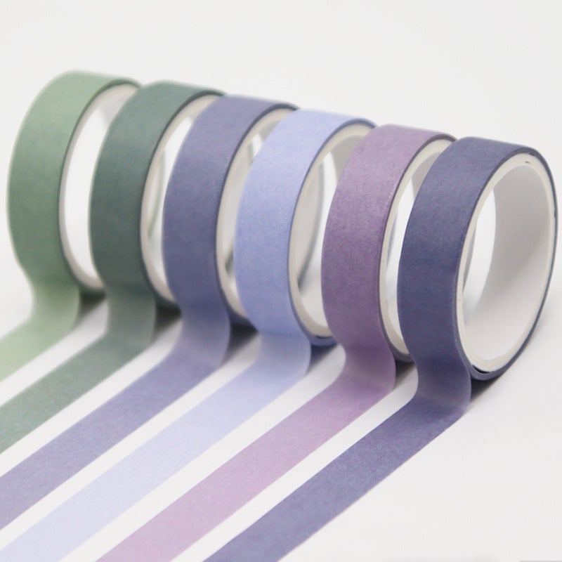 New Solid Color Salt System And Paper Tape 10 Rolls Suit Student Basic Diary Hand Account Material Diy Decorative Stickers - Image 3