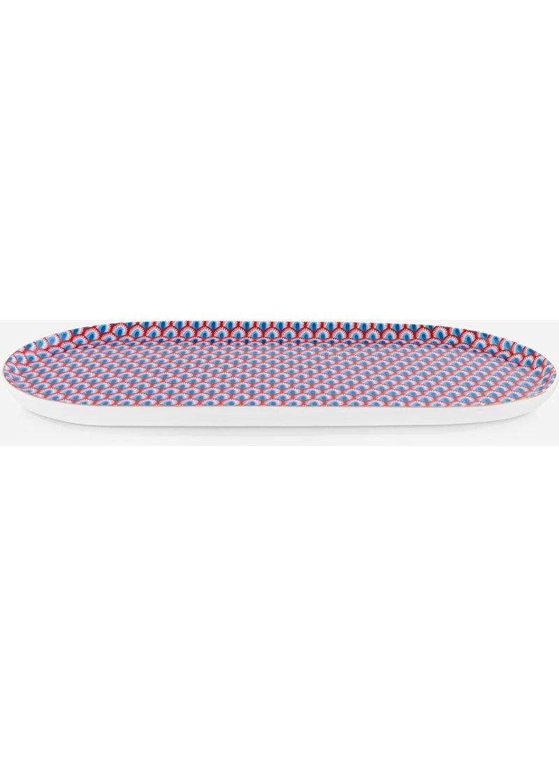 Pip Studio - Flower Festival Blue Porcelain Serving Plate 25 cm - Image 1