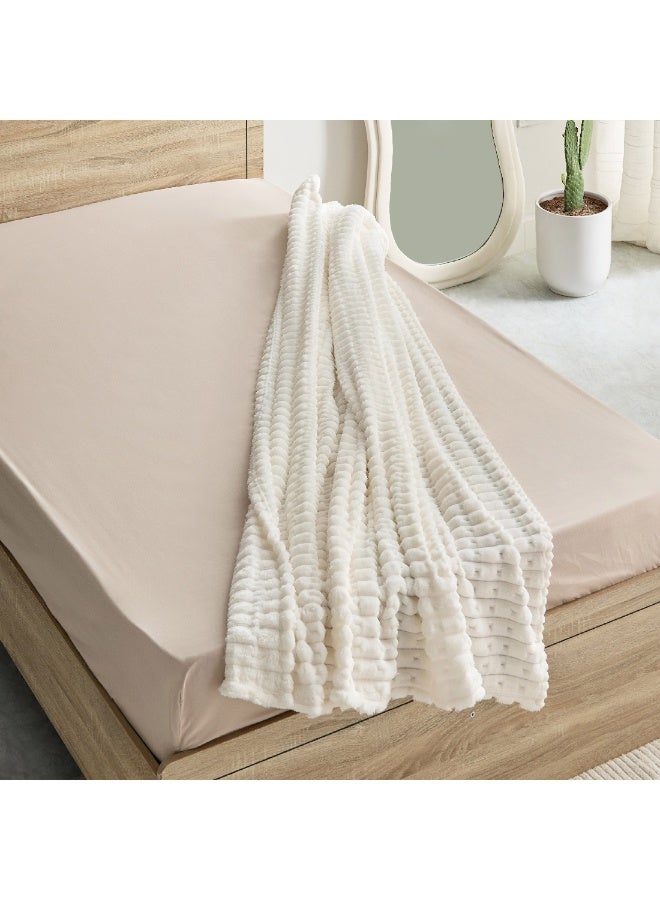 Home Box Delft Jacquard Flannel Twin Blanket 200 x 150 cm  - Image 5