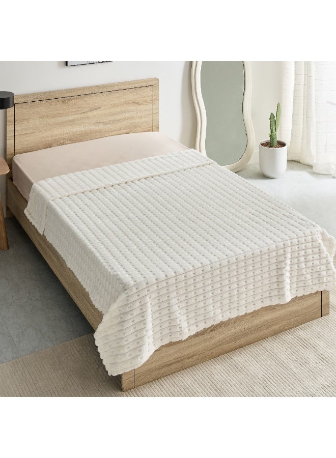 Home Box Delft Jacquard Flannel Twin Blanket 200 x 150 cm  - Image 4