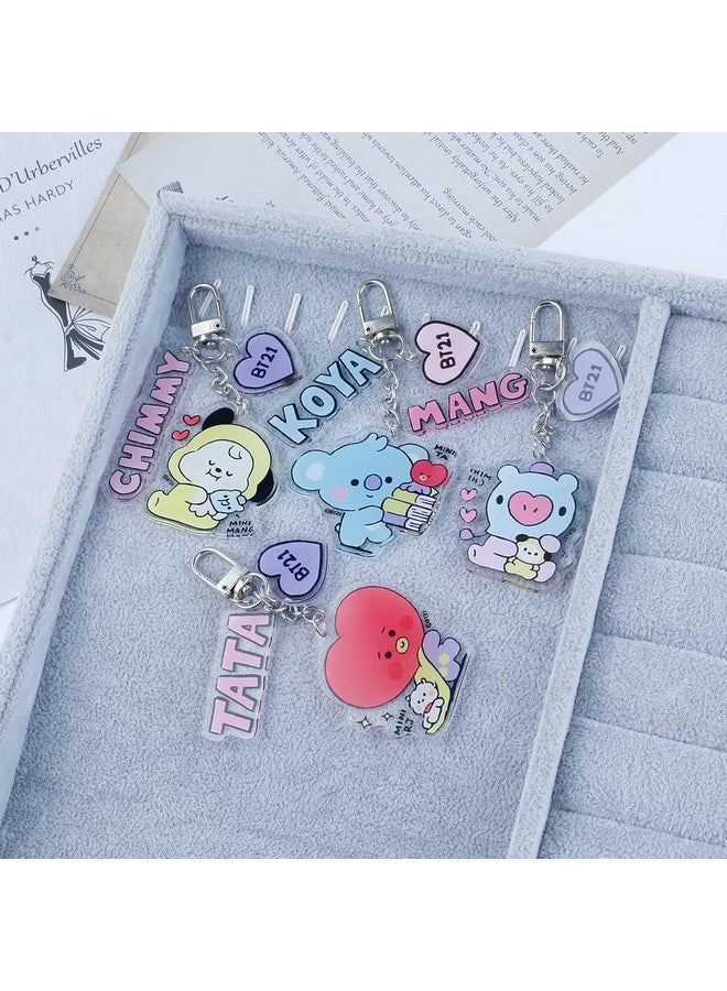Careflection BTS Baby BT21 Cute Keychains for Korean Kpop Fandom for Girls and Boys (Chimmy) - Image 5