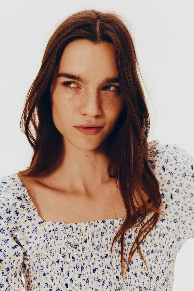 H&M Smocked poplin dress