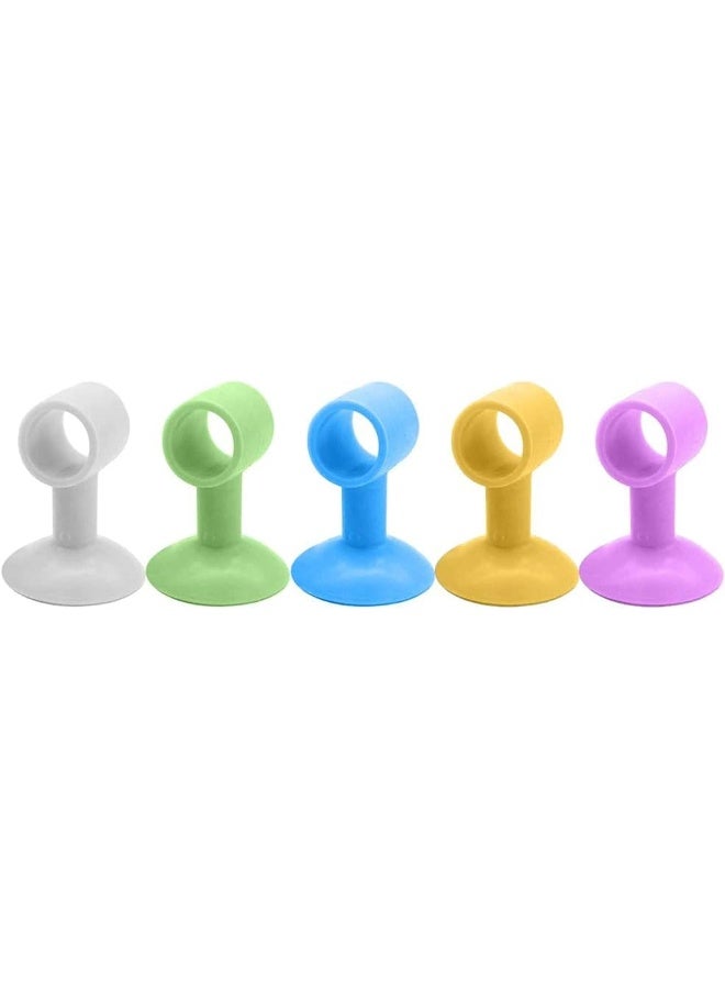 5pcs Household Anti-collision Silicone Doorknob Wall Mute Crash Pad Door Cabinet Door Handle Silencer Cushion Door Stopper (Mix) - Image 1