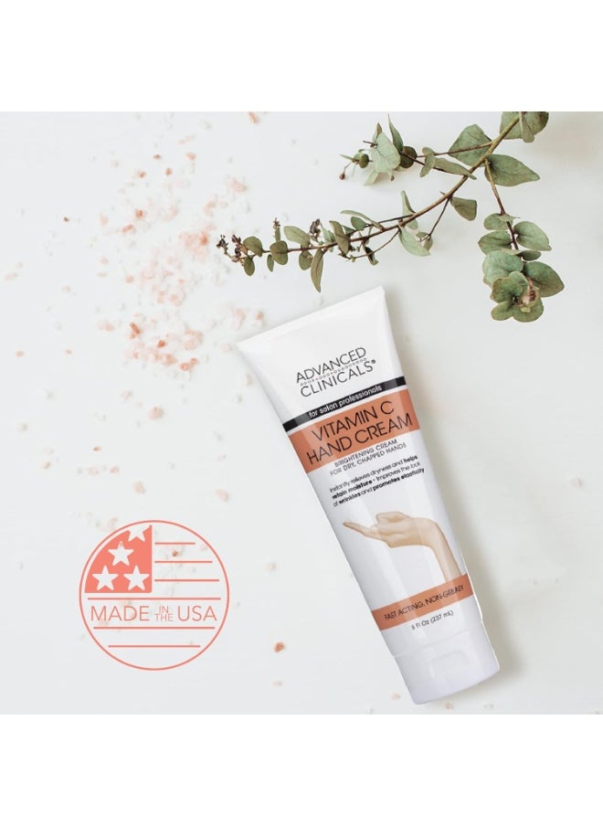 Advanced Clinicals Advanced Clinicals Vitamin C Body & Hand Lotion Moisturizing Skin Care Cream For Hands & Body – Intense Soothing & Hydrating Vitamin C Hand Cream Moisturizer For Dry Cracked Hands, Large 8 Fl Oz  - Image 4