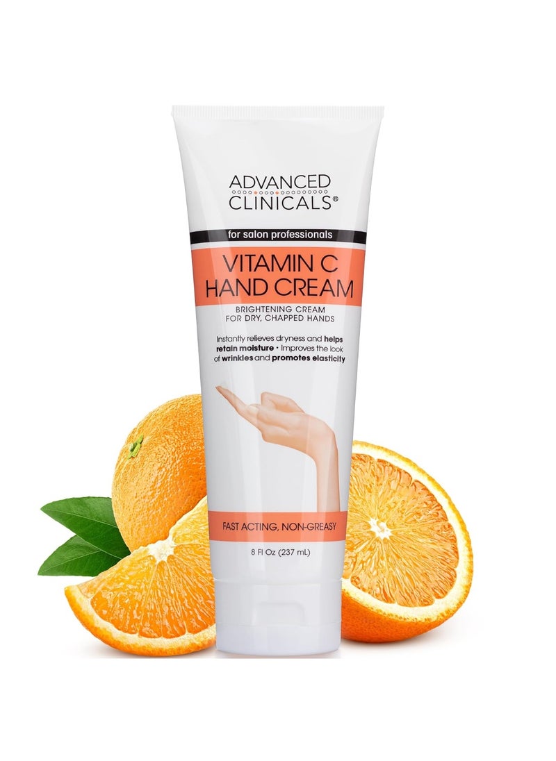 Advanced Clinicals Advanced Clinicals Vitamin C Body & Hand Lotion Moisturizing Skin Care Cream For Hands & Body – Intense Soothing & Hydrating Vitamin C Hand Cream Moisturizer For Dry Cracked Hands, Large 8 Fl Oz  - Image 1