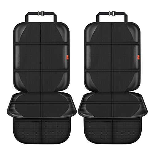 XHYANG Car Seat Protector,Auto Car Seat Protectors Baby Carseat Waterproof & Durable 600D Fabric for Child Baby Car Seat Mat Vehicle Pet Cover 2 Storage Pockets (2 Pack) - Image 2