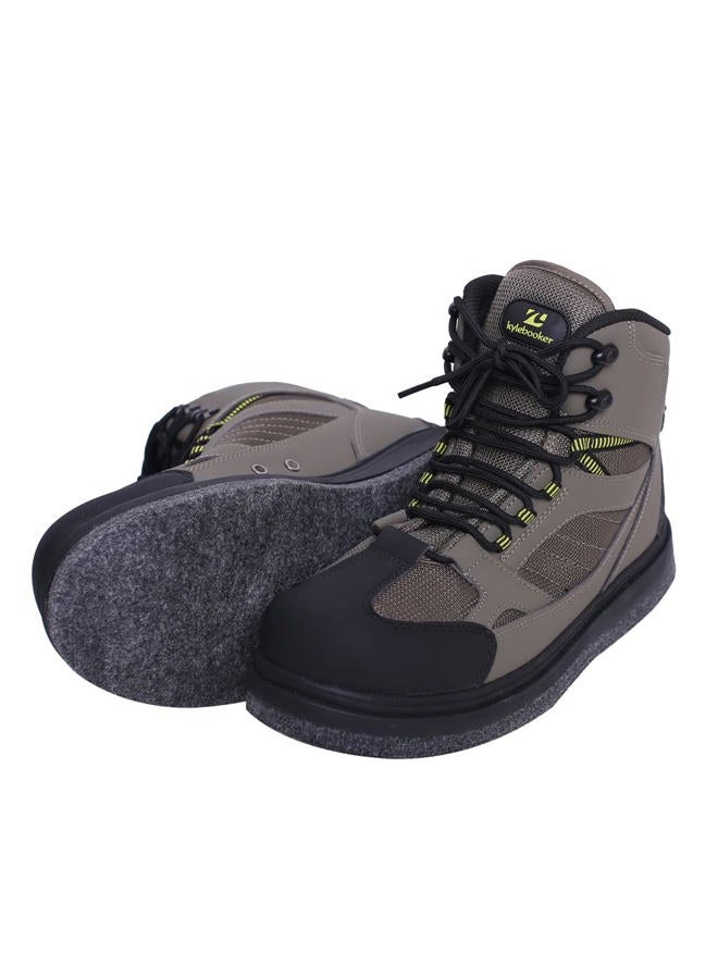 Kylebooker Men's Fishing Hunting Wading Boots Lightweight Anti-Slip Felt Sole Waders Shoes(Felt Sole,10) - Image 1