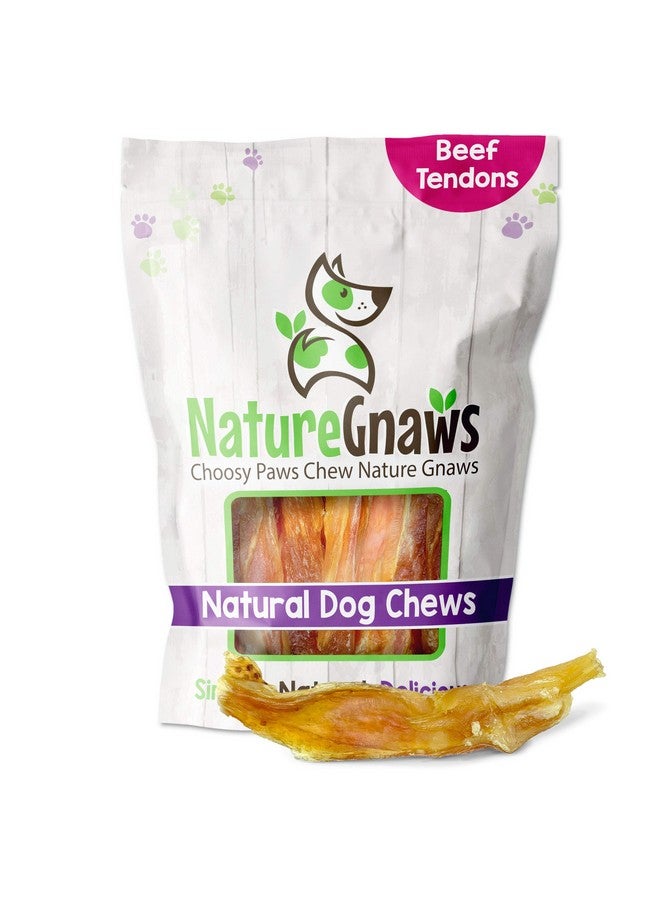 طبيعة أوتار لحم البقر للكلاب (8 أونصة) - سمك مختلط - تدوم طويلاً للكلاب الصغيرة والمتوسطة الحجم - عظام مضغ طبيعية للكلاب من لحم البقر المجفف - خالية من الجلد الخام - Image 1