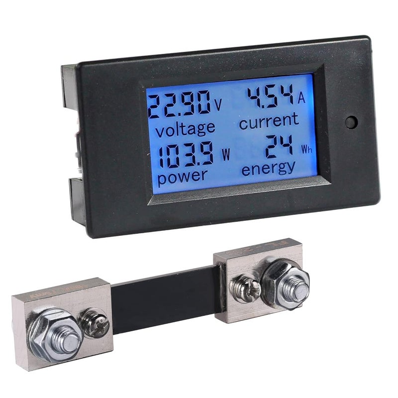 bayite DC 6.5-100V 0-100A LCD Display Digital Current Voltage Power Energy Meter Multimeter Ammeter Voltmeter with 100A Current Shunt - Image 1